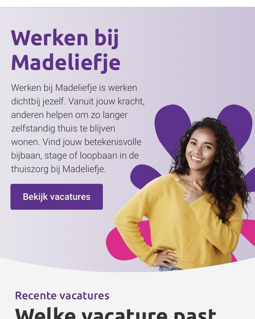 nieuwe website: WerkenbijMadeliefje.nl